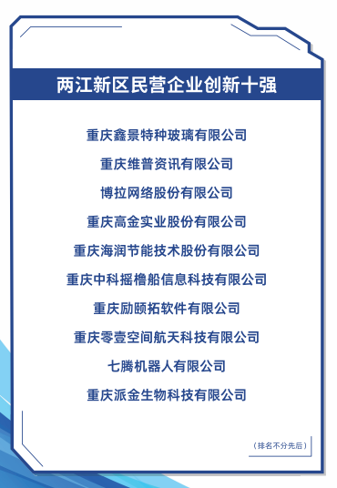 兩江新區(qū)發(fā)布民營企業(yè)三個(gè)“十強(qiáng)”榜單！這些企業(yè)上榜 重慶軟件開發(fā)顯實(shí)力